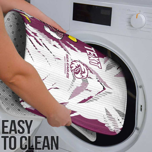 Personalized Manly Warringah Sea Eagles Bathroom Set Dynamic Lightning Mascot Rugby Australia