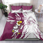 Personalized Manly Warringah Sea Eagles Bedding Set Dynamic Lightning Mascot Rugby Australia