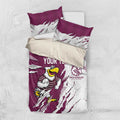 Personalized Manly Warringah Sea Eagles Bedding Set Dynamic Lightning Mascot Rugby Australia