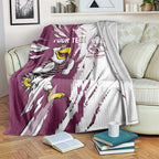 Personalized Manly Warringah Sea Eagles Blanket Dynamic Lightning Mascot Rugby Australia