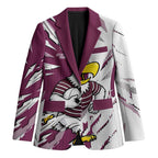 Personalized Manly Warringah Sea Eagles Blazer Dynamic Lightning Mascot Rugby Australia
