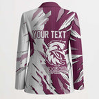 Personalized Manly Warringah Sea Eagles Blazer Dynamic Lightning Mascot Rugby Australia