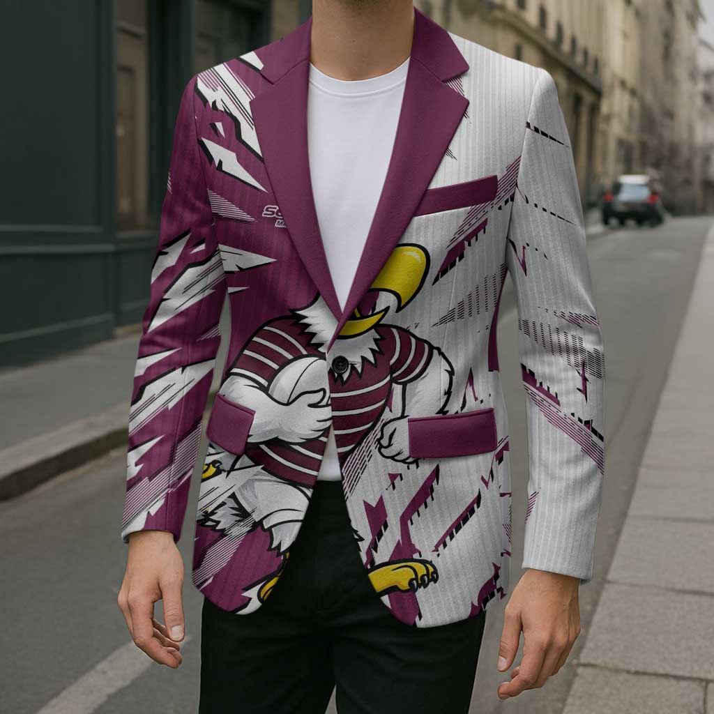 Personalized Manly Warringah Sea Eagles Blazer Dynamic Lightning Mascot Rugby Australia