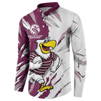 Personalized Manly Warringah Sea Eagles Button Sweatshirt Dynamic Lightning Mascot Rugby Australia