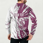 Personalized Manly Warringah Sea Eagles Button Sweatshirt Dynamic Lightning Mascot Rugby Australia
