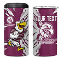 Personalized Manly Warringah Sea Eagles 4 in 1 Can Cooler Tumbler Dynamic Lightning Mascot Rugby Australia