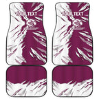 Personalized Manly Warringah Sea Eagles Car Mats Dynamic Lightning Mascot Rugby Australia