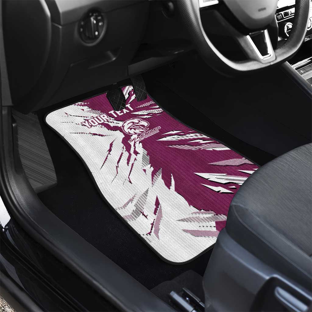Personalized Manly Warringah Sea Eagles Car Mats Dynamic Lightning Mascot Rugby Australia