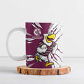 Personalized Manly Warringah Sea Eagles Ceramic Mug Dynamic Lightning Mascot Rugby Australia