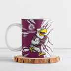 Personalized Manly Warringah Sea Eagles Ceramic Mug Dynamic Lightning Mascot Rugby Australia