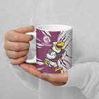 Personalized Manly Warringah Sea Eagles Ceramic Mug Dynamic Lightning Mascot Rugby Australia