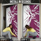 Personalized Manly Warringah Sea Eagles Door Cover Dynamic Lightning Mascot Rugby Australia