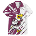 Personalized Manly Warringah Sea Eagles Family Matching Mermaid Dress and Hawaiian Shirt Dynamic Lightning Mascot Rugby Australia