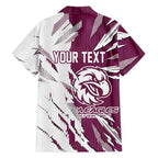 Personalized Manly Warringah Sea Eagles Family Matching Off Shoulder Maxi Dress and Hawaiian Shirt Dynamic Lightning Mascot Rugby Australia
