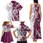 Personalized Manly Warringah Sea Eagles Family Matching Tank Maxi Dress and Hawaiian Shirt Dynamic Lightning Mascot Rugby Australia