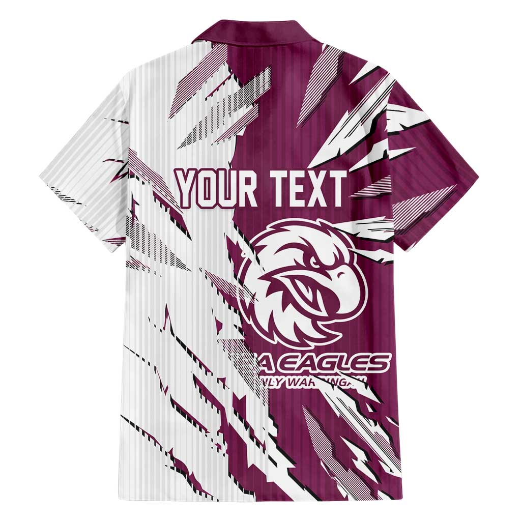 Personalized Manly Warringah Sea Eagles Family Matching Tank Maxi Dress and Hawaiian Shirt Dynamic Lightning Mascot Rugby Australia