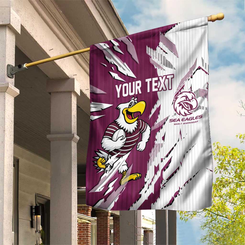 Personalized Manly Warringah Sea Eagles Garden Flag Dynamic Lightning Mascot Rugby Australia