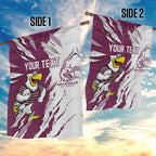Personalized Manly Warringah Sea Eagles Garden Flag Dynamic Lightning Mascot Rugby Australia
