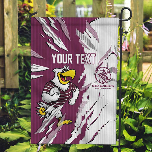 Personalized Manly Warringah Sea Eagles Garden Flag Dynamic Lightning Mascot Rugby Australia