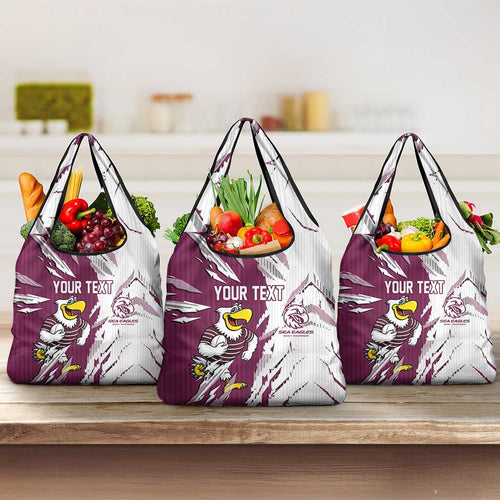 Personalized Manly Warringah Sea Eagles Grocery Bag Dynamic Lightning Mascot Rugby Australia