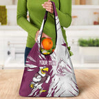 Personalized Manly Warringah Sea Eagles Grocery Bag Dynamic Lightning Mascot Rugby Australia