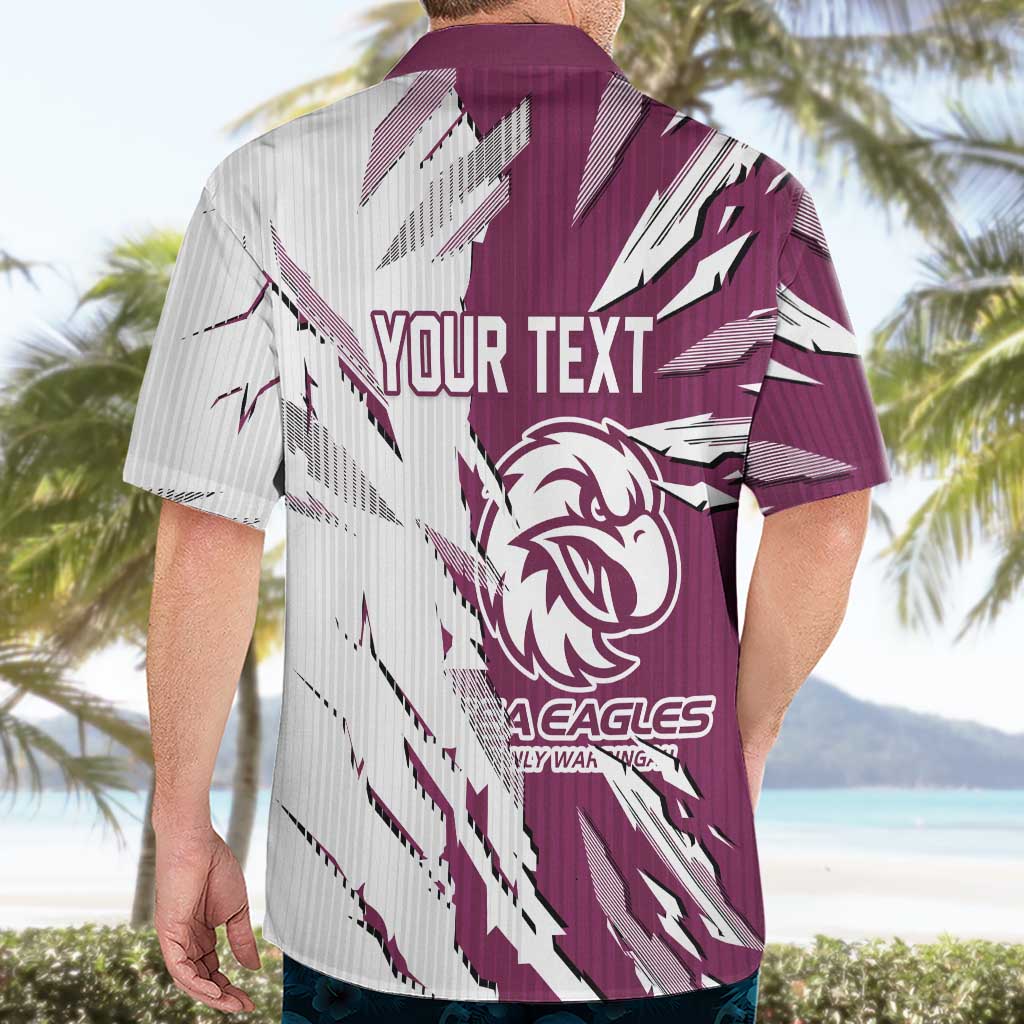Personalized Manly Warringah Sea Eagles Hawaiian Shirt Dynamic Lightning Mascot Rugby Australia