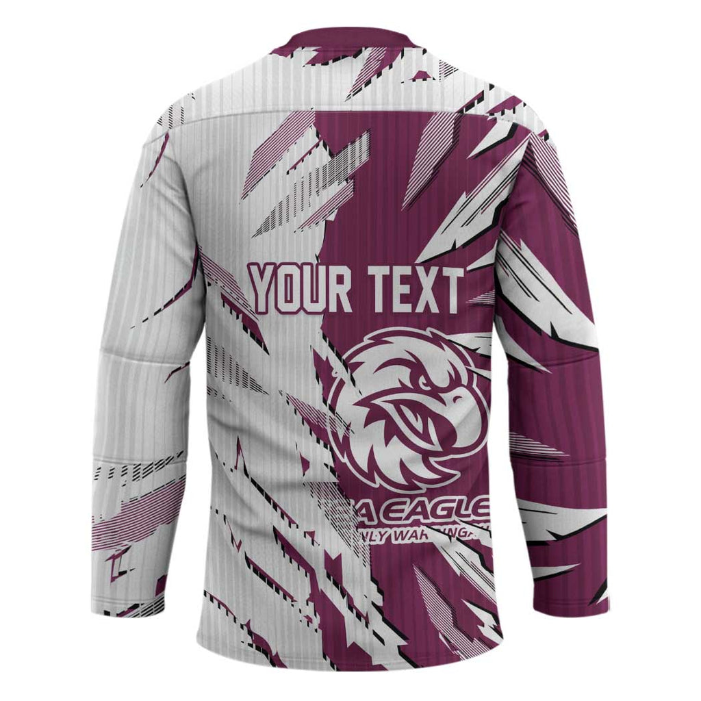 Personalized Manly Warringah Sea Eagles Hockey Jersey Dynamic Lightning Mascot Rugby Australia