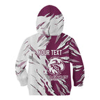 Personalized Manly Warringah Sea Eagles Kid Hoodie Dynamic Lightning Mascot Rugby Australia