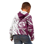 Personalized Manly Warringah Sea Eagles Kid Hoodie Dynamic Lightning Mascot Rugby Australia