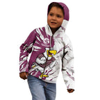 Personalized Manly Warringah Sea Eagles Kid Hoodie Dynamic Lightning Mascot Rugby Australia