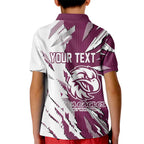 Personalized Manly Warringah Sea Eagles Kid Polo Shirt Dynamic Lightning Mascot Rugby Australia