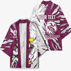 Personalized Manly Warringah Sea Eagles Kimono Dynamic Lightning Mascot Rugby Australia