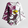 Personalized Manly Warringah Sea Eagles Kimono Sleeve Blouse Dynamic Lightning Mascot Rugby Australia