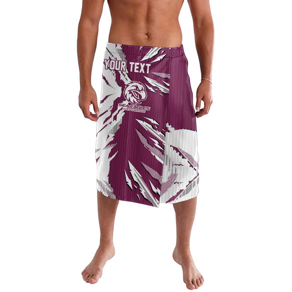 Personalized Manly Warringah Sea Eagles Lavalava Dynamic Lightning Mascot Rugby Australia