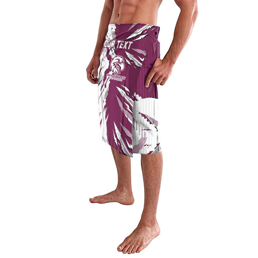 Personalized Manly Warringah Sea Eagles Lavalava Dynamic Lightning Mascot Rugby Australia