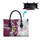 Personalized Manly Warringah Sea Eagles Leather Bag Dynamic Lightning Mascot Rugby Australia