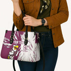 Personalized Manly Warringah Sea Eagles Leather Bag Dynamic Lightning Mascot Rugby Australia