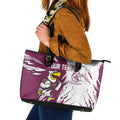 Personalized Manly Warringah Sea Eagles Leather Tote Bag Dynamic Lightning Mascot Rugby Australia