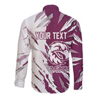 Personalized Manly Warringah Sea Eagles Long Sleeve Button Shirt Dynamic Lightning Mascot Rugby Australia