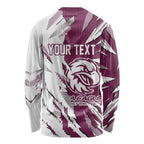 Personalized Manly Warringah Sea Eagles Long Sleeve Shirt Dynamic Lightning Mascot Rugby Australia