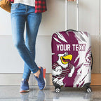 Personalized Manly Warringah Sea Eagles Luggage Cover Dynamic Lightning Mascot Rugby Australia