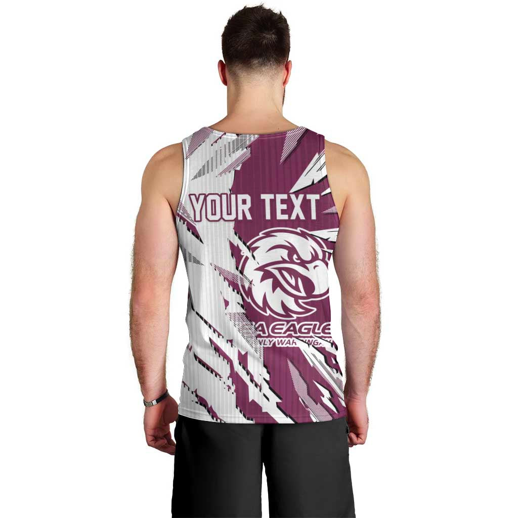Personalized Manly Warringah Sea Eagles Men Tank Top Dynamic Lightning Mascot Rugby Australia