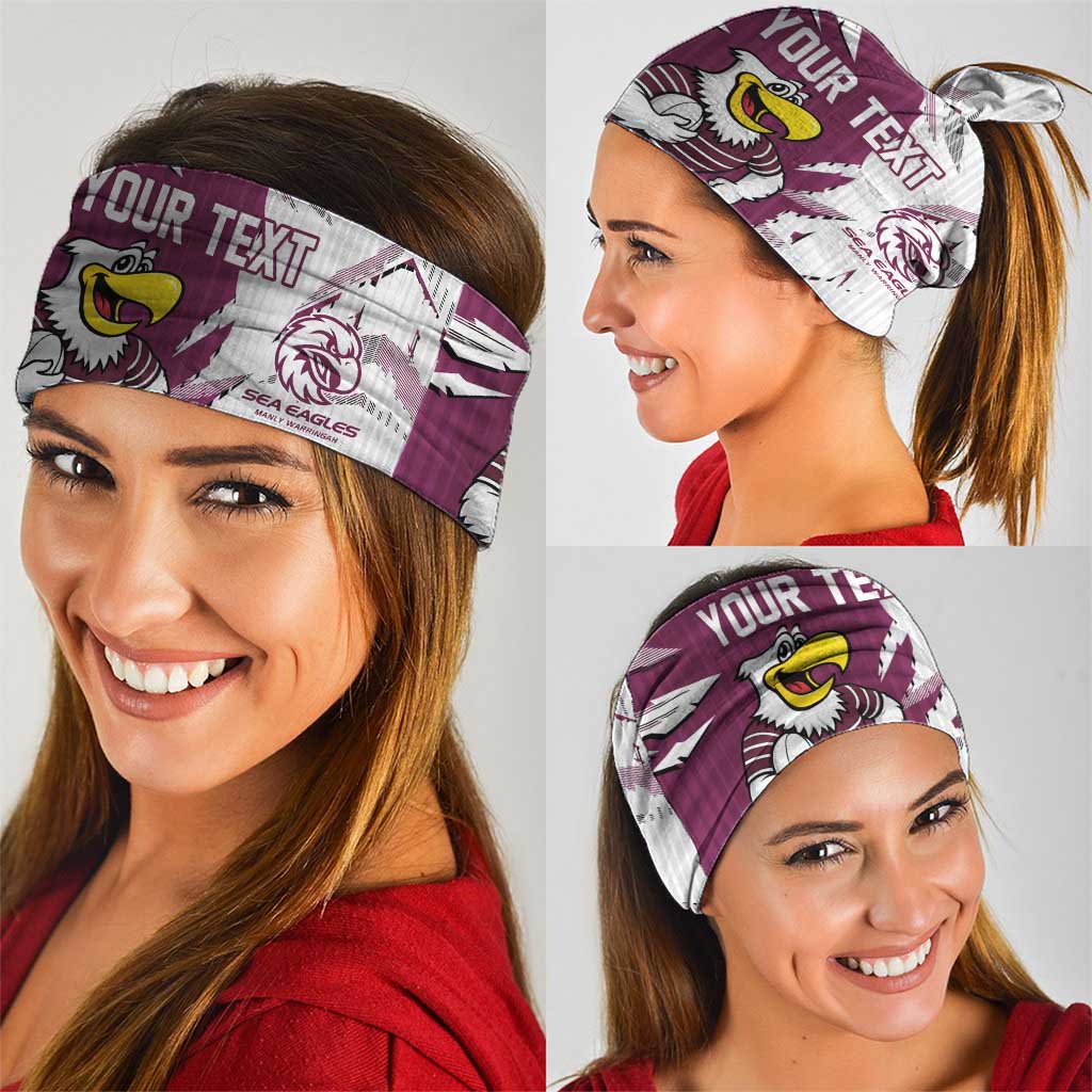 Personalized Manly Warringah Sea Eagles Neck Gaiter Dynamic Lightning Mascot Rugby Australia