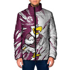 Personalized Manly Warringah Sea Eagles Padded Jacket Dynamic Lightning Mascot Rugby Australia