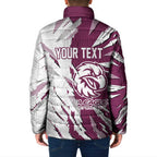Personalized Manly Warringah Sea Eagles Padded Jacket Dynamic Lightning Mascot Rugby Australia