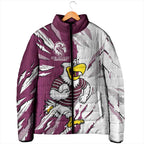 Personalized Manly Warringah Sea Eagles Padded Jacket Dynamic Lightning Mascot Rugby Australia