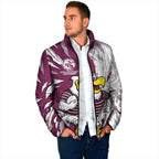 Personalized Manly Warringah Sea Eagles Padded Jacket Dynamic Lightning Mascot Rugby Australia