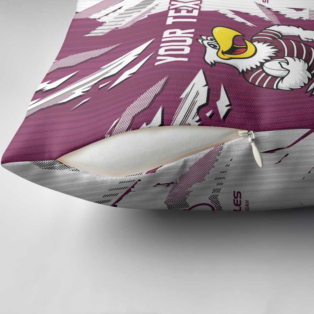 Personalized Manly Warringah Sea Eagles Pillow Cover Dynamic Lightning Mascot Rugby Australia