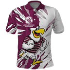 Personalized Manly Warringah Sea Eagles Polo Shirt Dynamic Lightning Mascot Rugby Australia