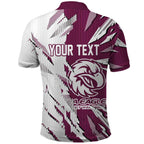 Personalized Manly Warringah Sea Eagles Polo Shirt Dynamic Lightning Mascot Rugby Australia